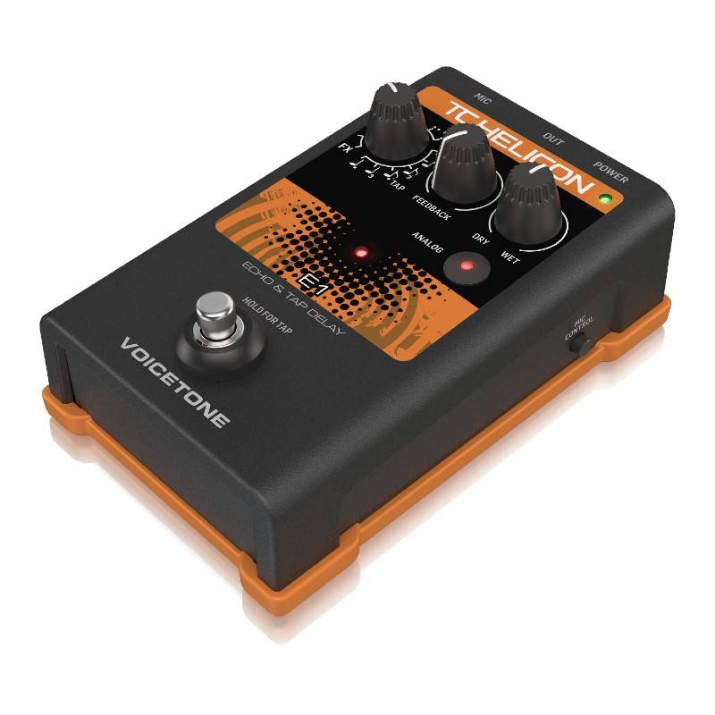 TC Helicon VOICETONE E1 SingleButton Stompbox for Compelling Vocal